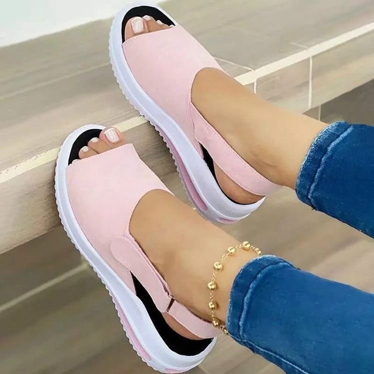 Colorful sandals for ladies with elastic heel Lune London