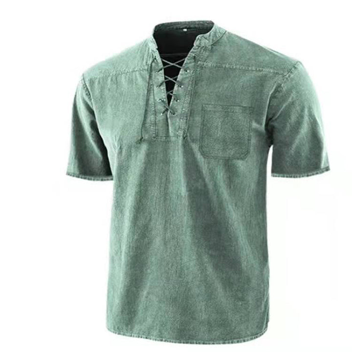 Short sleeve shirt for men with a modern lace design and a chest pocket Lune London