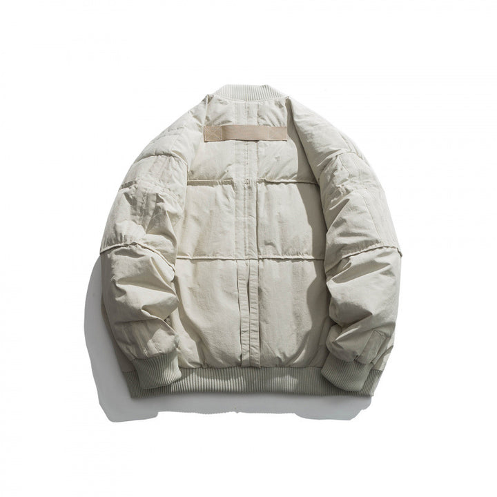 Unisex Boxy padded bomber jacket with ribbed cuffs and boxy silhouette Amarae