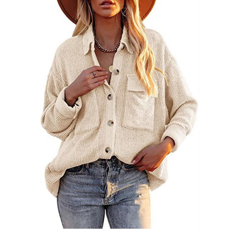 Women Oversized Shirt with textured design and button details Amarae
