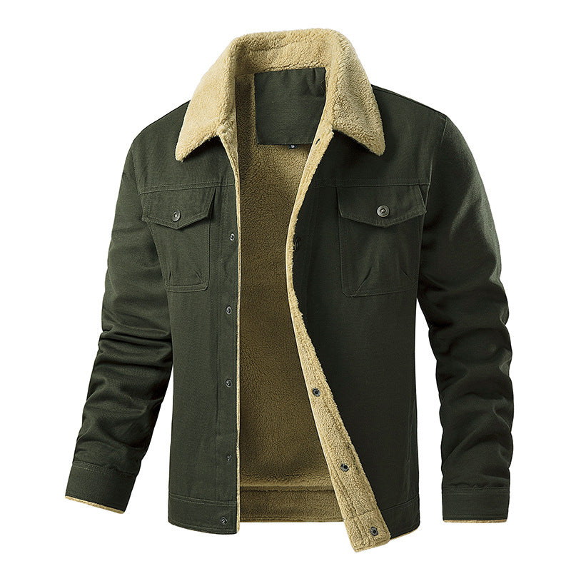 Robust utility jacket for men with warm fleece lining Lune London