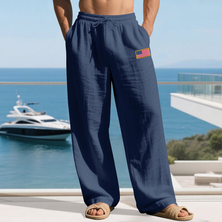 Casual beach pants for men with elastic waistband and side pockets Lune London