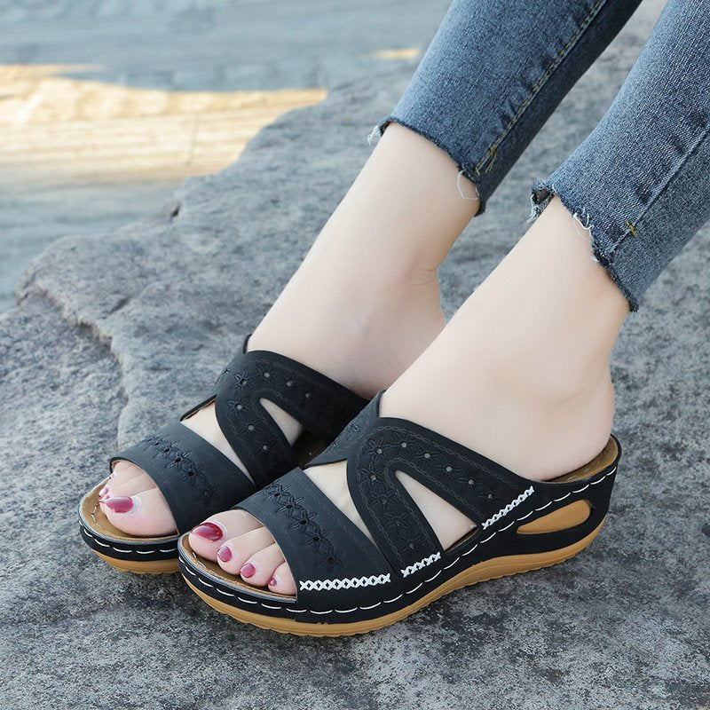 Slip-on sandals enhancing comfort for women Lune London