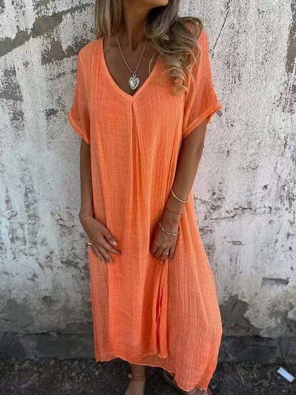 Lightweight summer dress for women with V-neck Lune London