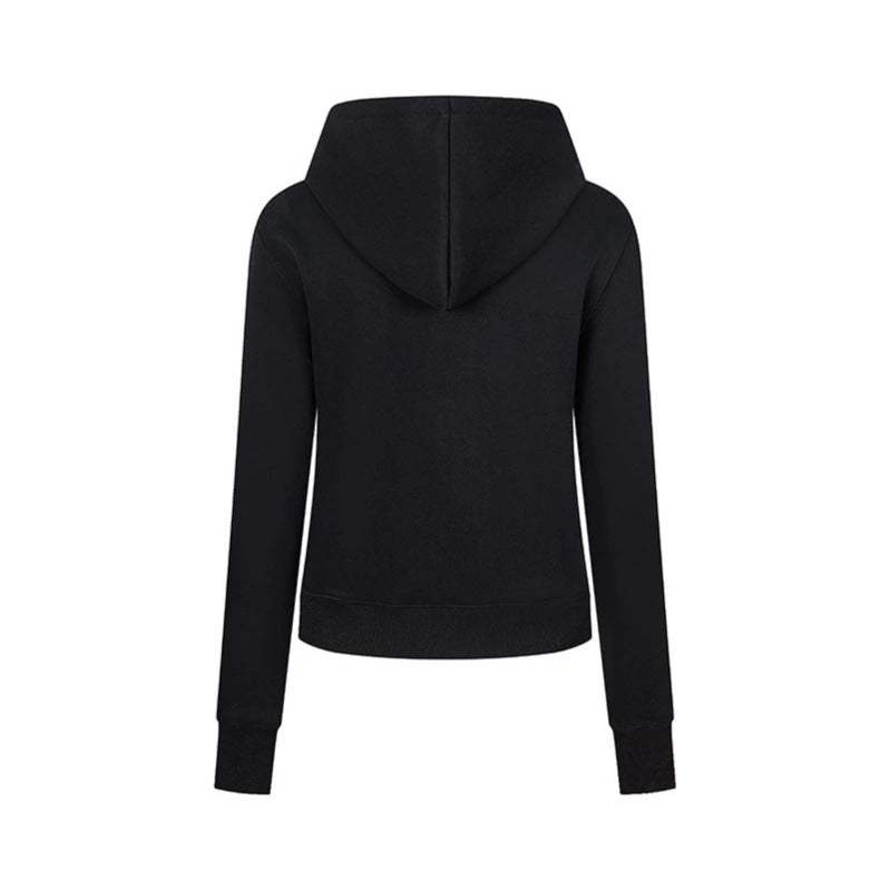 Women's hooded sweatshirt jacket with decorative military braid trim and decorative buttons Amarae