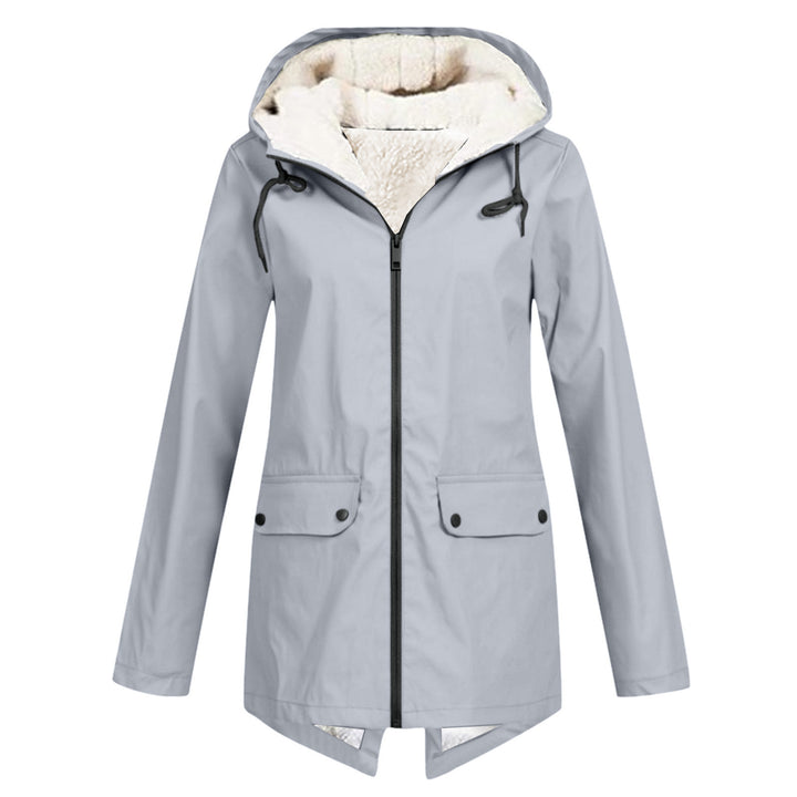 Women's transitional jacket water-repellent with warm fleece lining and adjustable hood Lune London