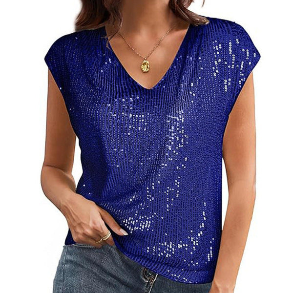Ladies Glamorous Sequin Top Amarae
