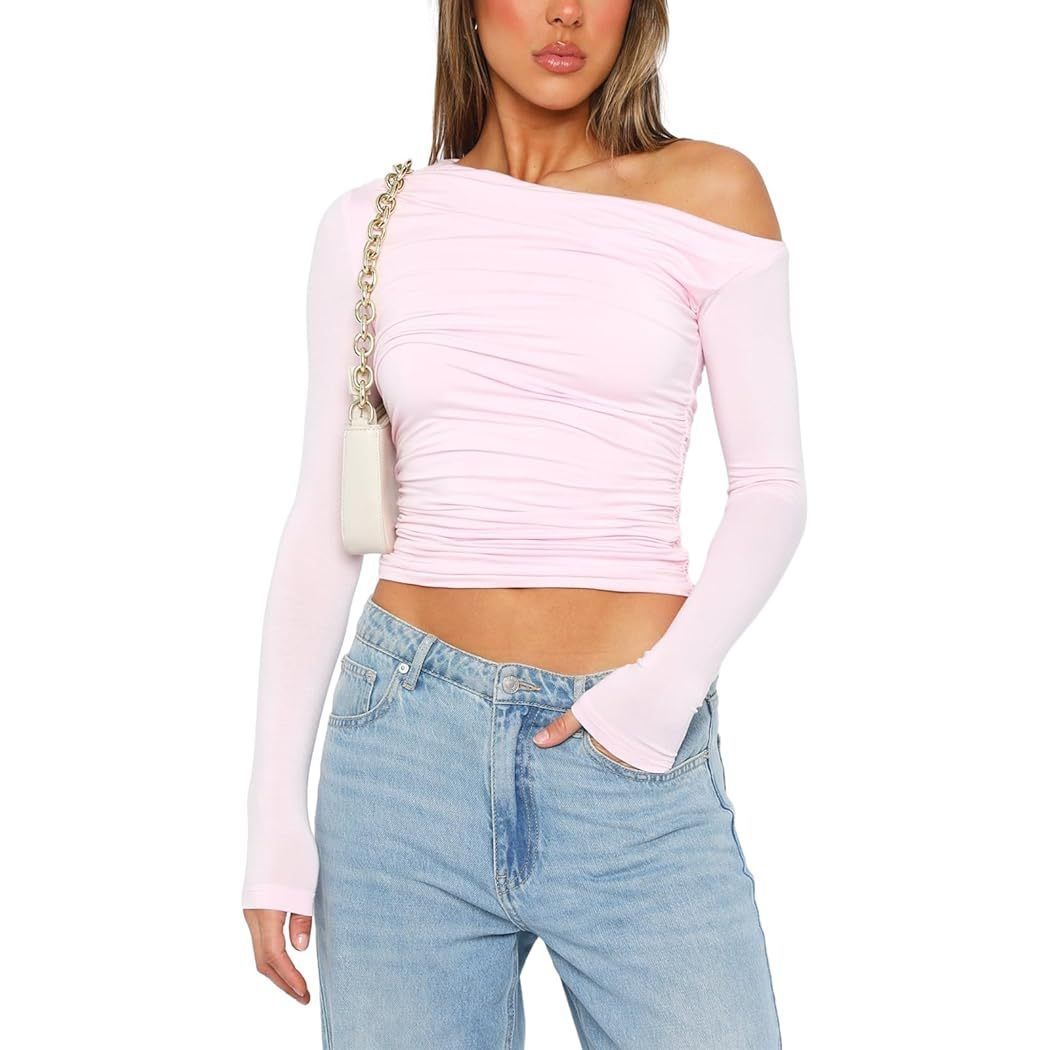 Lune London long sleeve off-shoulder women's T-shirt