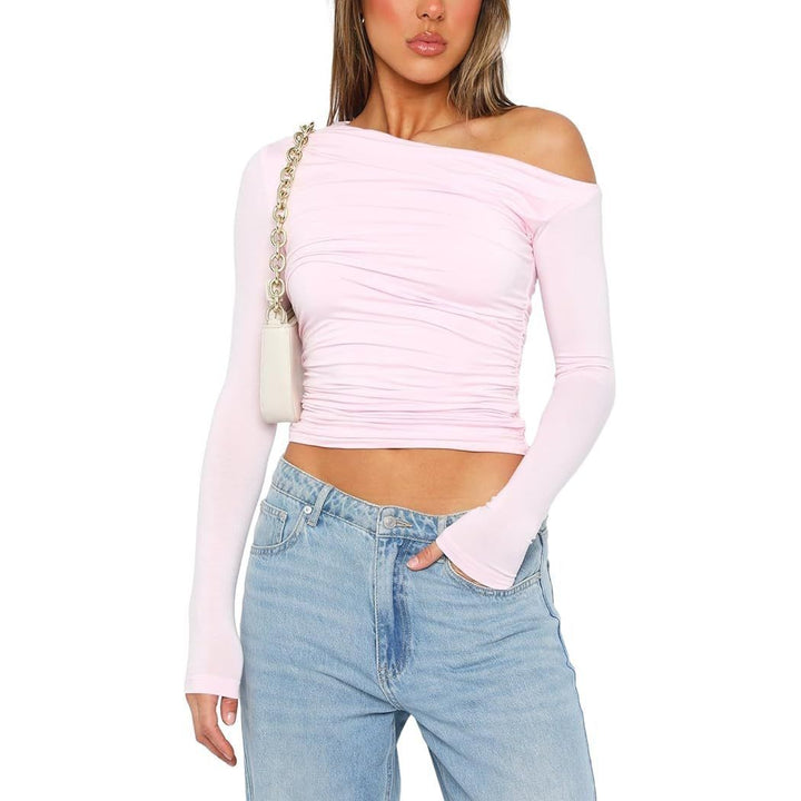 Lune London long sleeve off-shoulder women's T-shirt