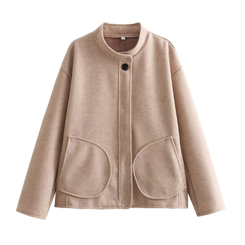Veste de transition pour femmes au style oversized moderne avec des poches pratiques Chic & Stil