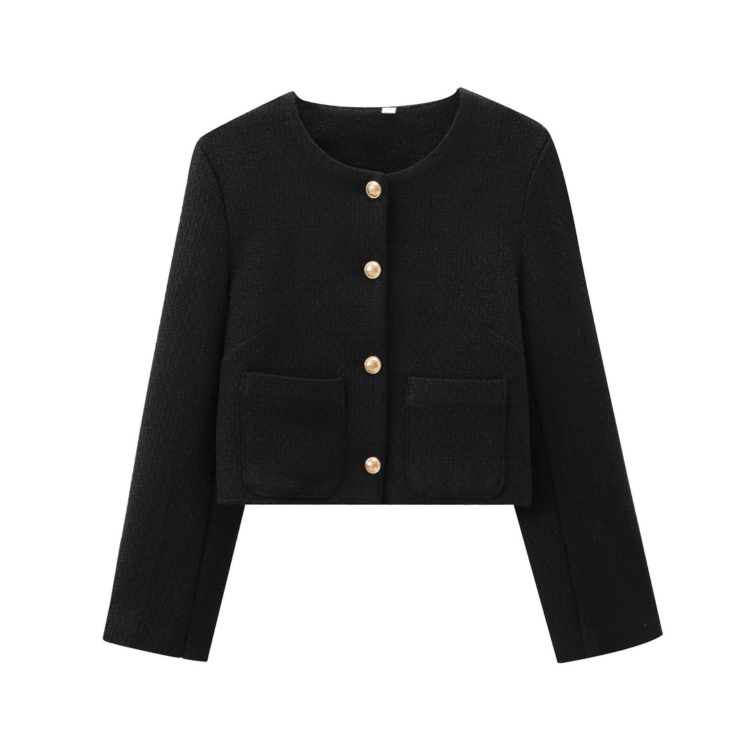 Lune London Structured Tweed Short Jacket for Women with Practical Pockets