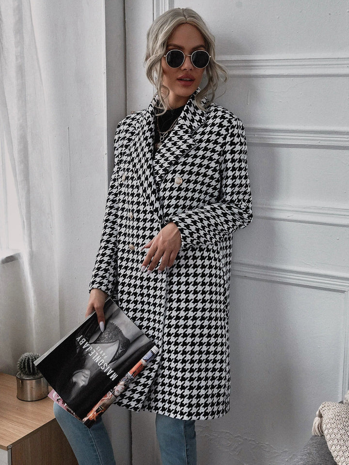 Ladies Elegant Checked Wool Jacket Amarae