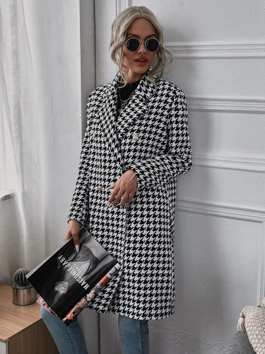 Ladies Elegant Checked Wool Jacket Amarae