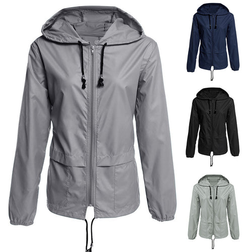Ladies lightweight transition jacket with adjustable drawstring Amarae
