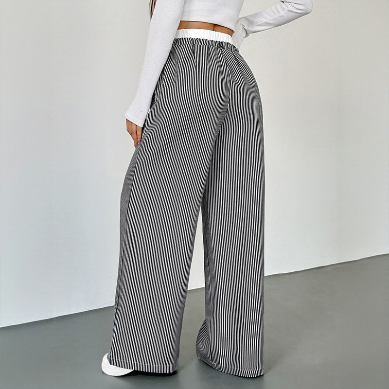 Tailored trousers for women with wide legs and elastic waistband Lune London