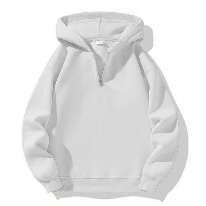 Hooded sweater for women with high collar and full zip Lune London