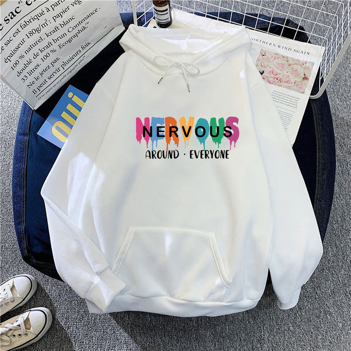 Women's hoodie with creative lettering Chic & Style