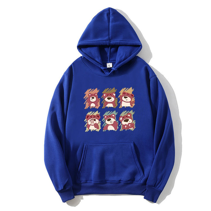 Women's Hooded Sweatshirt with Animal Cartoon Design Chic & Stil