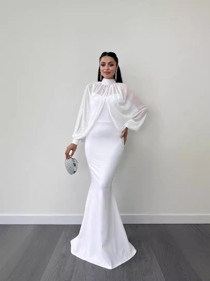 Ladies Elegant Evening Dress with Sparkling Top Lune London