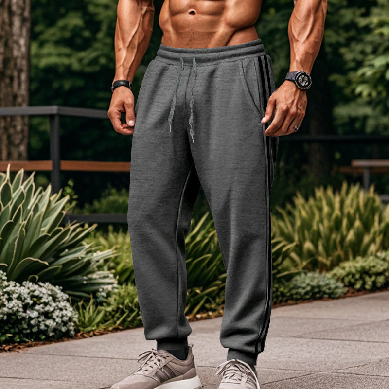 Lune London Men’s Athletic Training Pants with Side Stripes