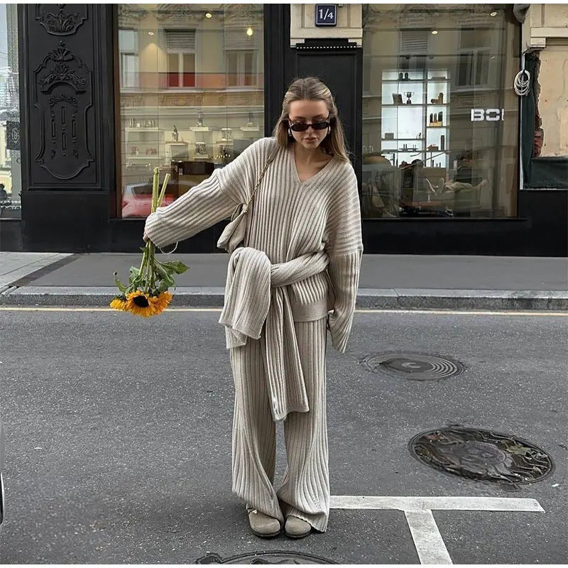 Jupe en tricot pour femmes avec structure côtelée Chic & Stil