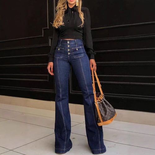 Ladies High-Waist Flared Pants Amarae