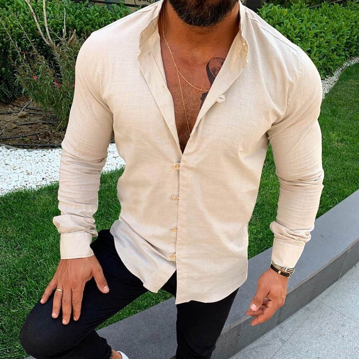Men's elegant cotton shirt with modern cut and delicate texture Lune London