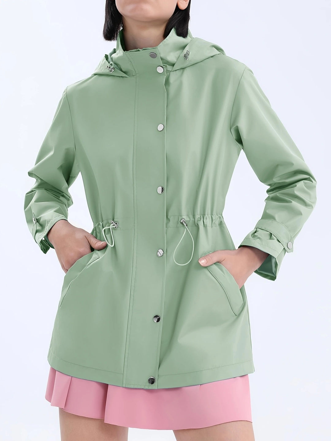 Veste de transition pour femme avec cordon de taille ajustable et poches pratiques Chic & Stil