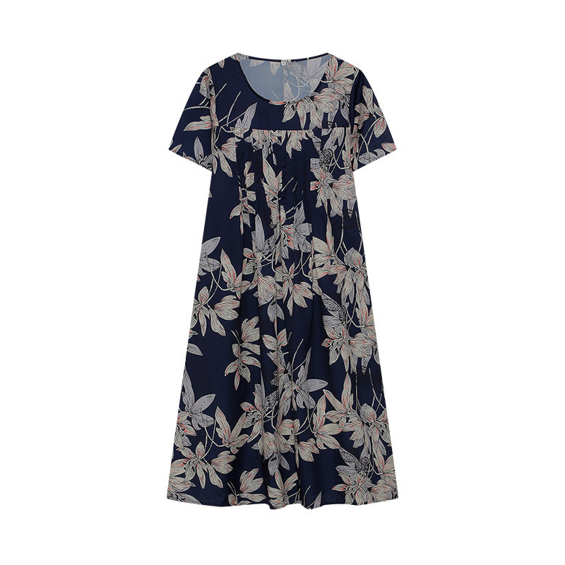 Maxi dress for women with a floral design and wide sleeves Lune London