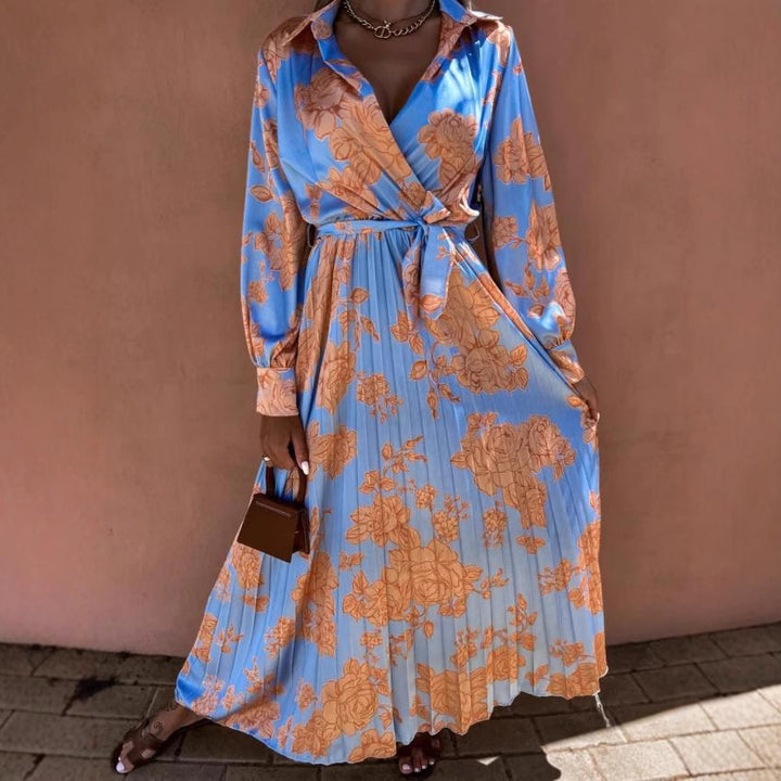 Lune London Women's Floral Print Maxi Wrap Dress