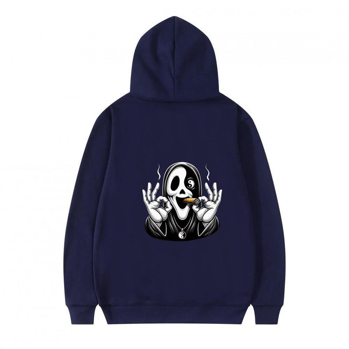 Women's hoodie with artistic skull print and casual fit Chic & Stil