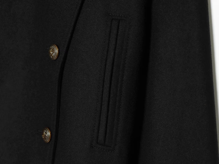 Women Short-cut maritime-inspired coat with high stand-up collar and double row Amarae