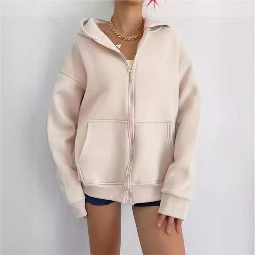 Women’s hoodie with zipper and relaxed fit Amarae