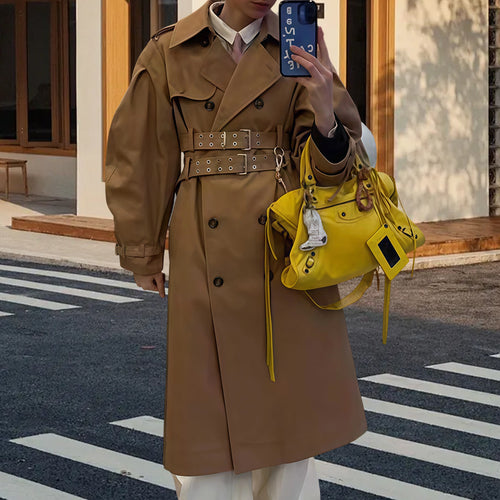 Ladies waterproof trench coat with belt at the waist Amarae