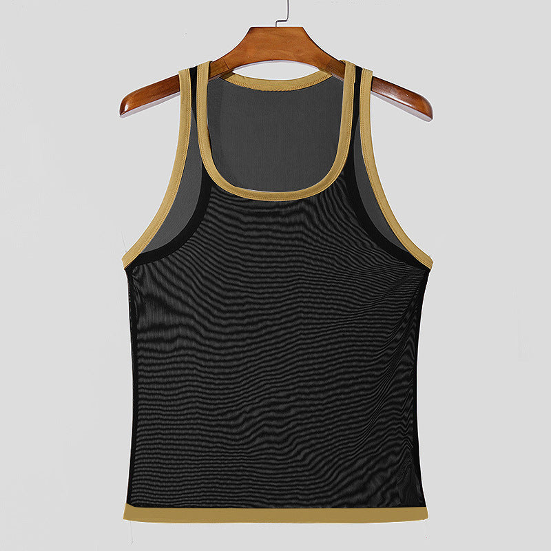 Unisex sports tank top in breathable material and chic racerback design