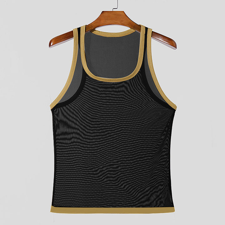 Unisex sports tank top in breathable material and chic racerback design