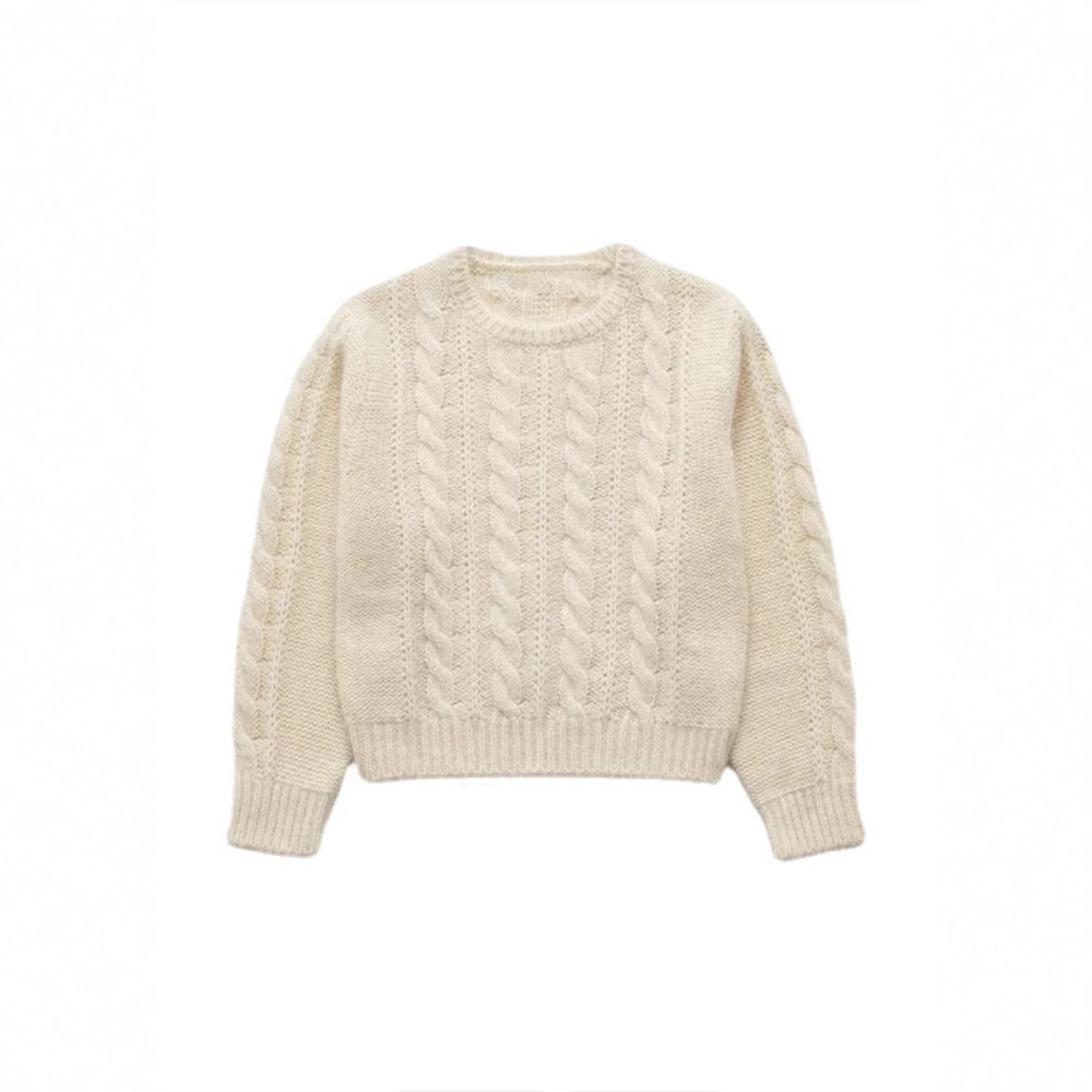 Pull en tricot confortable pour femmes avec motif en torsades Chic & Stil
