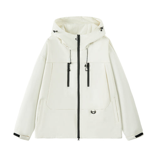 Men's water-repellent outdoor jacket with adjustable hood and multifunctional pockets Amarae