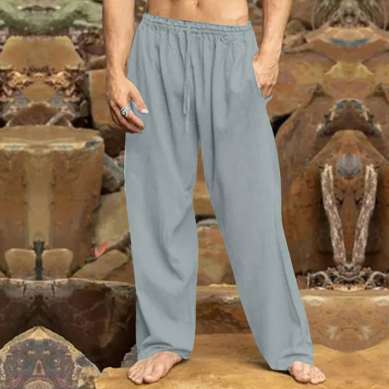 Men's Comfortable Relaxation Pants with Elastic Waist and Side Pockets Lune London