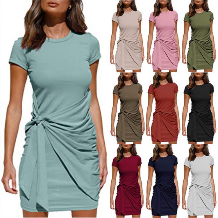 Lune London Women's Mini Ruffle Dress with Side Tie