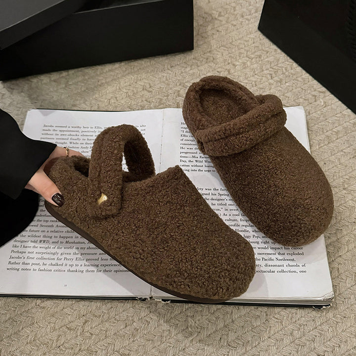 Women's Quilted Teddy Slippers with Fold and Padded Comfort Footbed Amarae