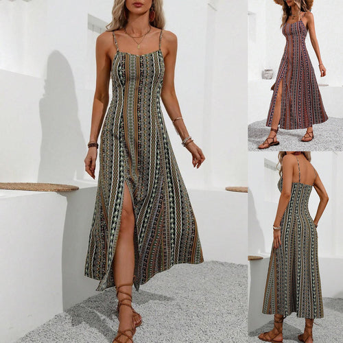 Amarae Bohemian Striped Maxi Dress for Women