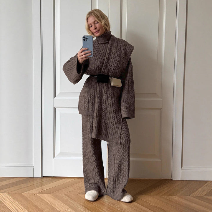 Ladies High Quality Knitted Lounge Set Lune London