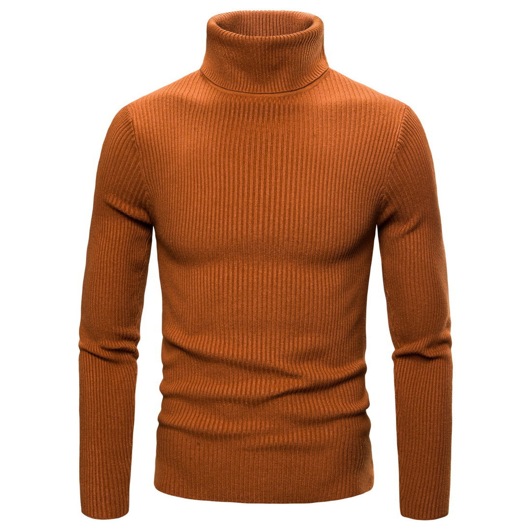 Men's knitted turtleneck sweater with ribbed structure Lune London