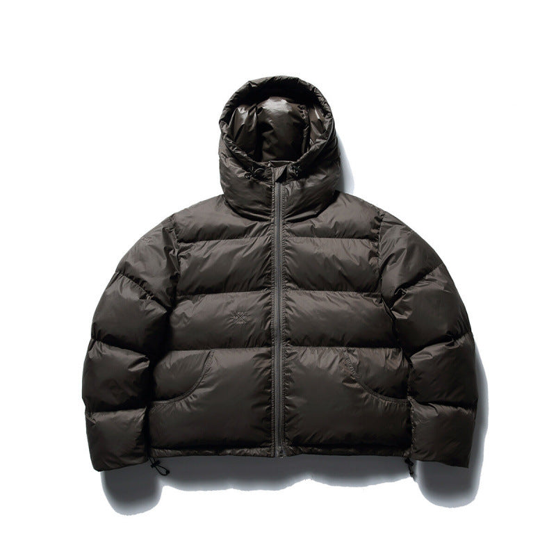 Unisex Short Boxy Puffer Jacket with Volume Hood, Water-Repellent Shell and Thermal Down Filling Amarae