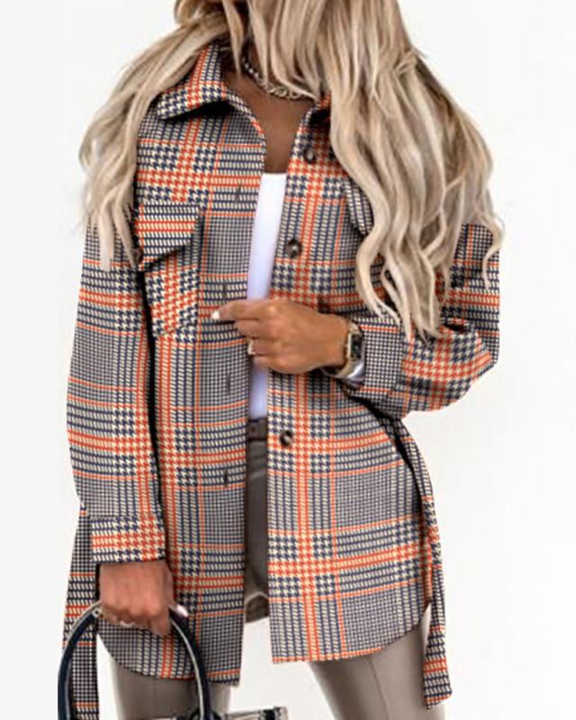 Lune London Long Sleeved Checkered Blouse for Women
