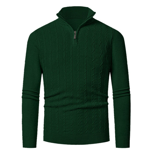 Men's knitted sweater with high collar and lovely cable knit design Amarae