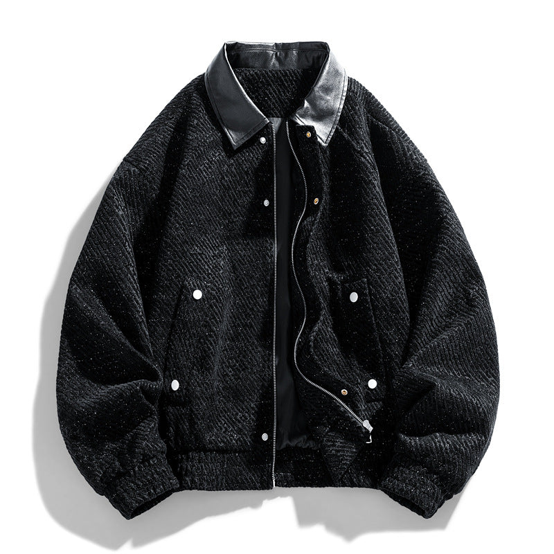 Ladies fashionable quilted jacket with shiny collar Lune London
