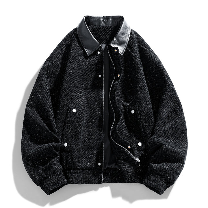 Ladies fashionable quilted jacket with shiny collar Lune London