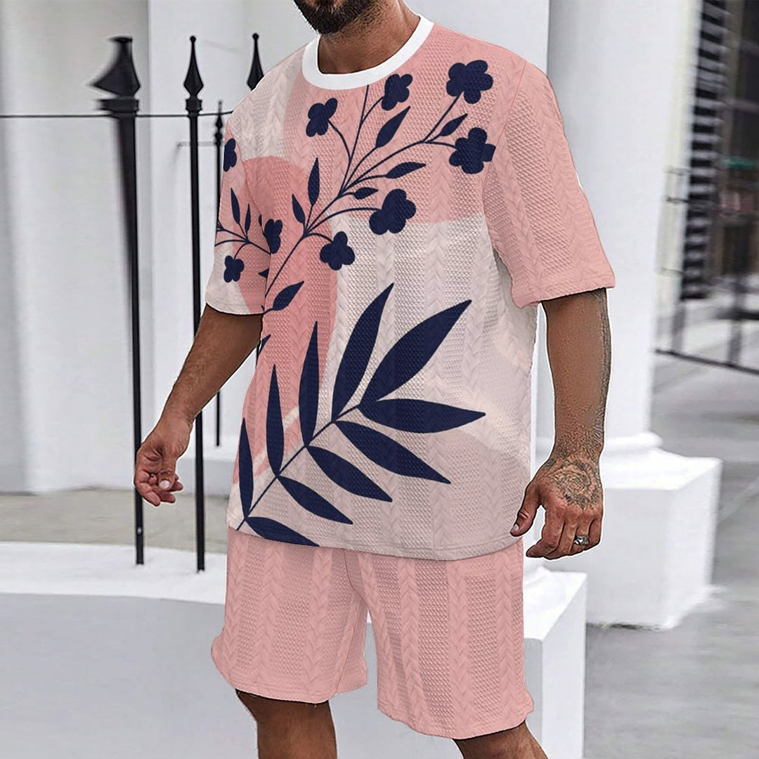 Casual men's set with floral print Amarae